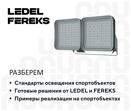 Большой спорт начинается со света: требования к освещению и готовые решения от LEDEL и FEREKS